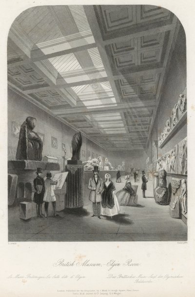 Elgin Room in het British Museum door Llewellyn Jewitt